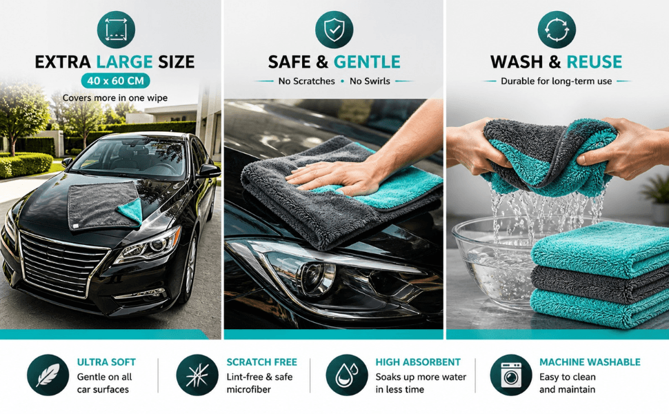 1200 GSM Premium Microfiber Infographic